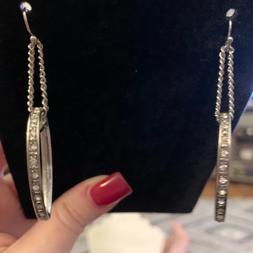 Nicole Miller Dangling Earrings Silver